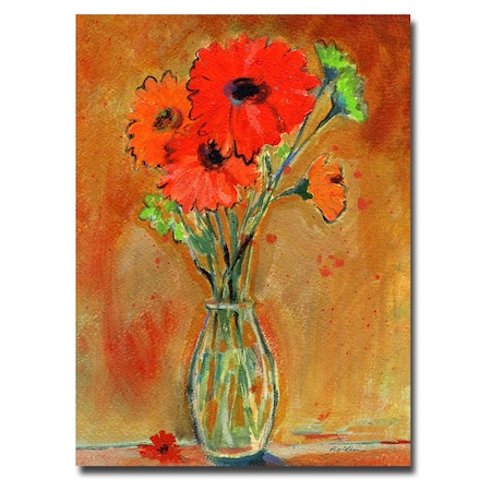 Sheila Golden 'Daisy Vase' Canvas Art,18x24